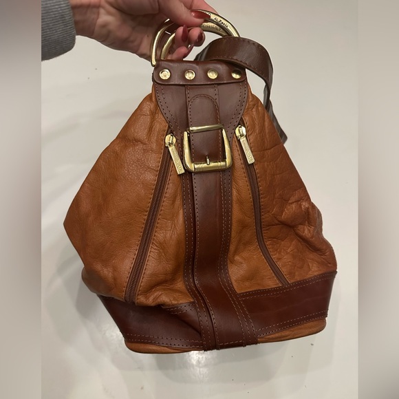 Valentino Handbags - Valentino Di Paolo Italy Leather Convertible Backpack Hobo Shoulder Bag Purse